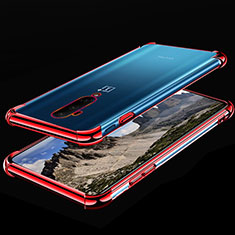 Silikon Schutzhülle Ultra Dünn Tasche Durchsichtig Transparent H02 für OnePlus 7T Pro Rot