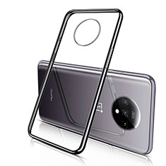 Silikon Schutzhülle Ultra Dünn Tasche Durchsichtig Transparent H02 für OnePlus 7T Schwarz