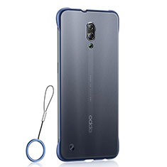 Silikon Schutzhülle Ultra Dünn Tasche Durchsichtig Transparent H02 für Oppo Reno Blau