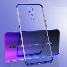 Silikon Schutzhülle Ultra Dünn Tasche Durchsichtig Transparent H02 für Oppo Reno Z Blau