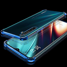 Silikon Schutzhülle Ultra Dünn Tasche Durchsichtig Transparent H02 für Realme X2 Blau
