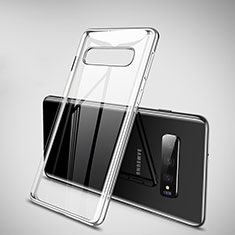 Silikon Schutzhülle Ultra Dünn Tasche Durchsichtig Transparent H02 für Samsung Galaxy S10 Plus Silber