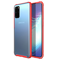 Silikon Schutzhülle Ultra Dünn Tasche Durchsichtig Transparent H02 für Samsung Galaxy S20 Plus 5G Rot