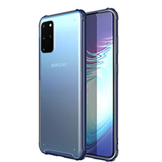 Silikon Schutzhülle Ultra Dünn Tasche Durchsichtig Transparent H02 für Samsung Galaxy S20 Plus Blau