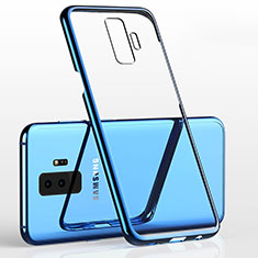 Silikon Schutzhülle Ultra Dünn Tasche Durchsichtig Transparent H02 für Samsung Galaxy S9 Plus Blau