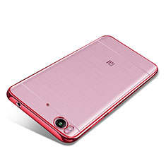 Silikon Schutzhülle Ultra Dünn Tasche Durchsichtig Transparent H02 für Xiaomi Mi 5S 4G Rot