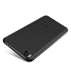 Silikon Schutzhülle Ultra Dünn Tasche Durchsichtig Transparent H02 für Xiaomi Mi 5S Schwarz