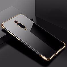 Silikon Schutzhülle Ultra Dünn Tasche Durchsichtig Transparent H02 für Xiaomi Mi 9T Gold
