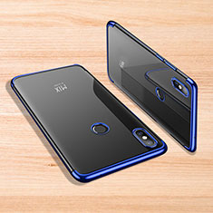 Silikon Schutzhülle Ultra Dünn Tasche Durchsichtig Transparent H02 für Xiaomi Mi Mix 3 Blau