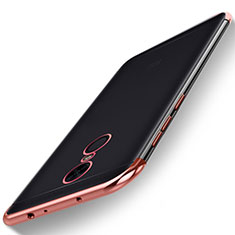 Silikon Schutzhülle Ultra Dünn Tasche Durchsichtig Transparent H02 für Xiaomi Redmi 5 Plus Rosegold