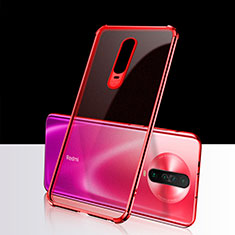 Silikon Schutzhülle Ultra Dünn Tasche Durchsichtig Transparent H02 für Xiaomi Redmi K30 4G Rot