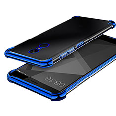 Silikon Schutzhülle Ultra Dünn Tasche Durchsichtig Transparent H02 für Xiaomi Redmi Note 4X High Edition Blau