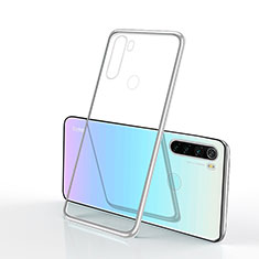 Silikon Schutzhülle Ultra Dünn Tasche Durchsichtig Transparent H02 für Xiaomi Redmi Note 8 Silber
