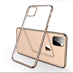 Silikon Schutzhülle Ultra Dünn Tasche Durchsichtig Transparent H03 für Apple iPhone 11 Pro Gold