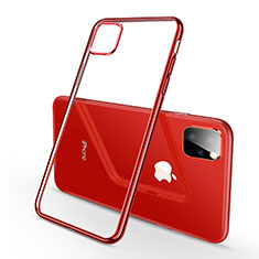 Silikon Schutzhülle Ultra Dünn Tasche Durchsichtig Transparent H03 für Apple iPhone 11 Pro Rot