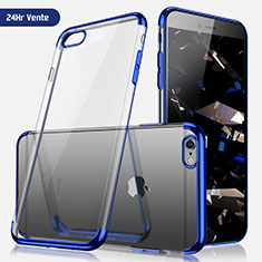 Silikon Schutzhülle Ultra Dünn Tasche Durchsichtig Transparent H03 für Apple iPhone 6S Plus Blau