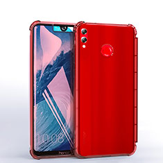 Silikon Schutzhülle Ultra Dünn Tasche Durchsichtig Transparent H03 für Huawei Enjoy Max Rot