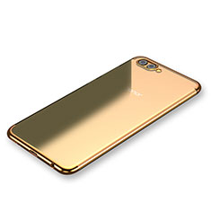 Silikon Schutzhülle Ultra Dünn Tasche Durchsichtig Transparent H03 für Huawei Honor V10 Gold