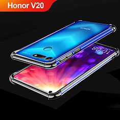 Silikon Schutzhülle Ultra Dünn Tasche Durchsichtig Transparent H03 für Huawei Honor View 20 Schwarz