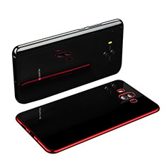 Silikon Schutzhülle Ultra Dünn Tasche Durchsichtig Transparent H03 für Huawei Mate 10 Rot