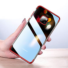Silikon Schutzhülle Ultra Dünn Tasche Durchsichtig Transparent H03 für Huawei Mate 20 Pro Rot