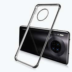 Silikon Schutzhülle Ultra Dünn Tasche Durchsichtig Transparent H03 für Huawei Mate 30E Pro 5G Schwarz
