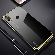 Silikon Schutzhülle Ultra Dünn Tasche Durchsichtig Transparent H03 für Huawei P Smart+ Plus Gold