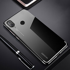 Silikon Schutzhülle Ultra Dünn Tasche Durchsichtig Transparent H03 für Huawei P Smart+ Plus Schwarz
