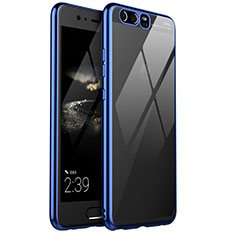 Silikon Schutzhülle Ultra Dünn Tasche Durchsichtig Transparent H03 für Huawei P10 Blau