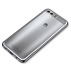 Silikon Schutzhülle Ultra Dünn Tasche Durchsichtig Transparent H03 für Huawei P10 Plus Silber