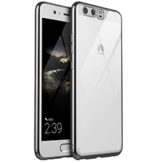 Silikon Schutzhülle Ultra Dünn Tasche Durchsichtig Transparent H03 für Huawei P10 Silber