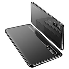 Silikon Schutzhülle Ultra Dünn Tasche Durchsichtig Transparent H03 für Huawei P20 Pro Schwarz