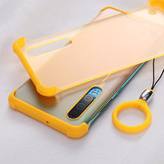 Silikon Schutzhülle Ultra Dünn Tasche Durchsichtig Transparent H03 für Huawei P30 Gelb