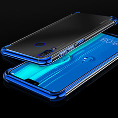 Silikon Schutzhülle Ultra Dünn Tasche Durchsichtig Transparent H03 für Huawei Y9 (2019) Blau