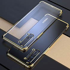 Silikon Schutzhülle Ultra Dünn Tasche Durchsichtig Transparent H03 für Oppo Find X2 Lite Gold