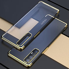 Silikon Schutzhülle Ultra Dünn Tasche Durchsichtig Transparent H03 für Oppo Find X2 Neo Gold