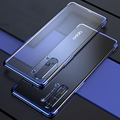 Silikon Schutzhülle Ultra Dünn Tasche Durchsichtig Transparent H03 für Oppo Reno3 Blau