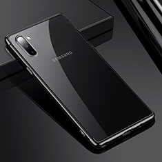 Silikon Schutzhülle Ultra Dünn Tasche Durchsichtig Transparent H03 für Samsung Galaxy Note 10 5G Schwarz
