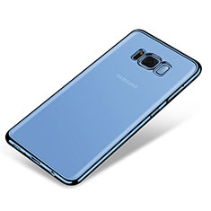 Silikon Schutzhülle Ultra Dünn Tasche Durchsichtig Transparent H03 für Samsung Galaxy S8 Plus Blau