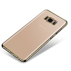 Silikon Schutzhülle Ultra Dünn Tasche Durchsichtig Transparent H03 für Samsung Galaxy S8 Plus Gold