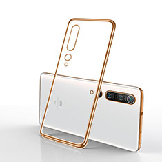 Silikon Schutzhülle Ultra Dünn Tasche Durchsichtig Transparent H03 für Xiaomi Mi 10 Pro Gold