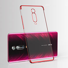 Silikon Schutzhülle Ultra Dünn Tasche Durchsichtig Transparent H03 für Xiaomi Mi 9T Rot