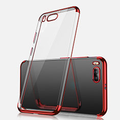 Silikon Schutzhülle Ultra Dünn Tasche Durchsichtig Transparent H03 für Xiaomi Mi Note 3 Rot