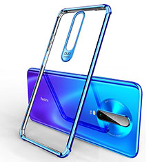 Silikon Schutzhülle Ultra Dünn Tasche Durchsichtig Transparent H03 für Xiaomi Poco X2 Blau