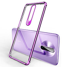 Silikon Schutzhülle Ultra Dünn Tasche Durchsichtig Transparent H03 für Xiaomi Poco X2 Violett
