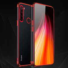 Silikon Schutzhülle Ultra Dünn Tasche Durchsichtig Transparent H03 für Xiaomi Redmi Note 8 Rot