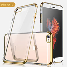 Silikon Schutzhülle Ultra Dünn Tasche Durchsichtig Transparent H04 für Apple iPhone SE (2020) Gold