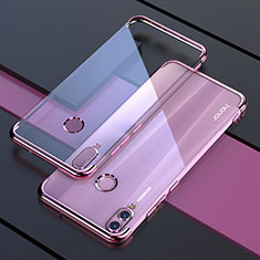 Silikon Schutzhülle Ultra Dünn Tasche Durchsichtig Transparent H04 für Huawei Honor 8X Rosa