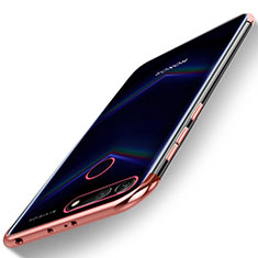 Silikon Schutzhülle Ultra Dünn Tasche Durchsichtig Transparent H04 für Huawei Honor View 20 Rosegold