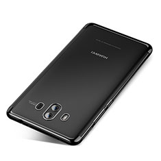 Silikon Schutzhülle Ultra Dünn Tasche Durchsichtig Transparent H04 für Huawei Mate 10 Schwarz